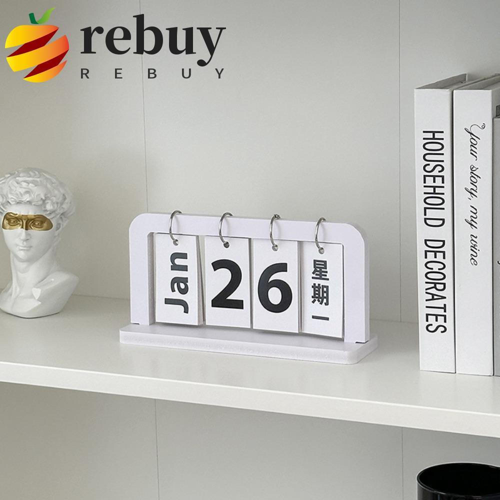 Calendário REBUY1 , Perpétuo Sólido INS , Planejador Diário Criativo Durável Estilo Nórdico Para Casa