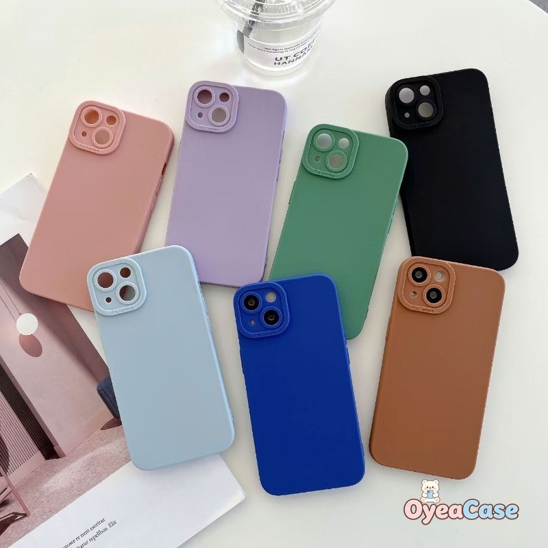 Capa Fina De Silicone Líquido De Cor Sólida Para Samsung Galaxy M53 M33 M23 F23 F52 Note 10 Plus 10 Lite 9 8 J8 J7 Pro P