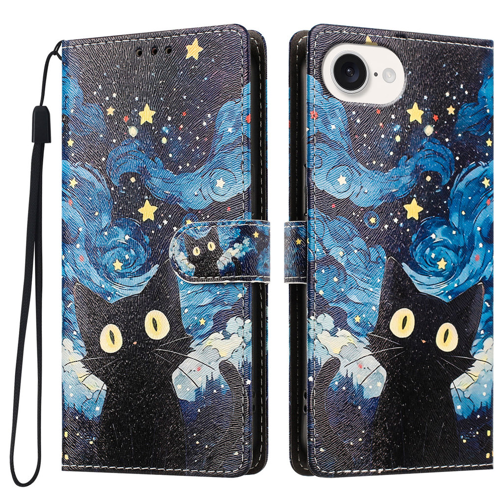 Compatível Com Samsung Galaxy A13 A23 A33 A53 A73 A22 A32 A52 A52S A12 A21S A31 A51 A71 4G 5G Invólucro Sky Cat Carteira