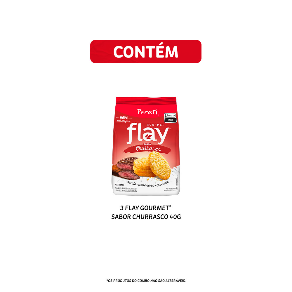 Combo Flay Gourmet Churrasco 40g 3 unidades — imagem 2 de 2