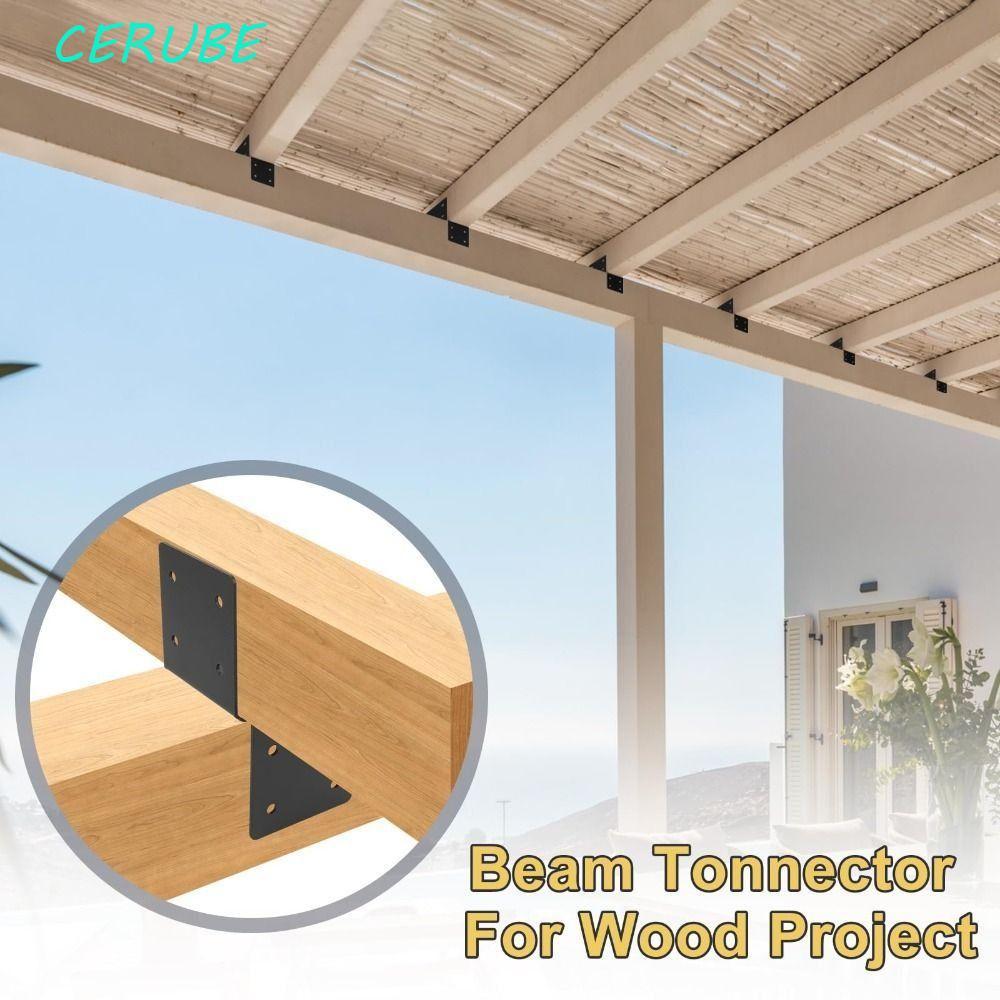 Kits De Pérgola CERUBE , Suportes De Pérgula Resistentes À Corrosão Pretos , Com Conector De Feixe De Metal De Parafuso