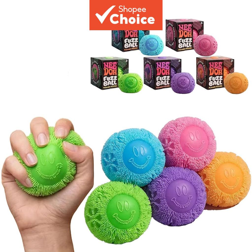 Needoh Smiley Face Flower Pelúcias Squishy Toys Squishies Bolas de Espuma Squeeze-Squeeze Fun Brinquedos de Alívio de