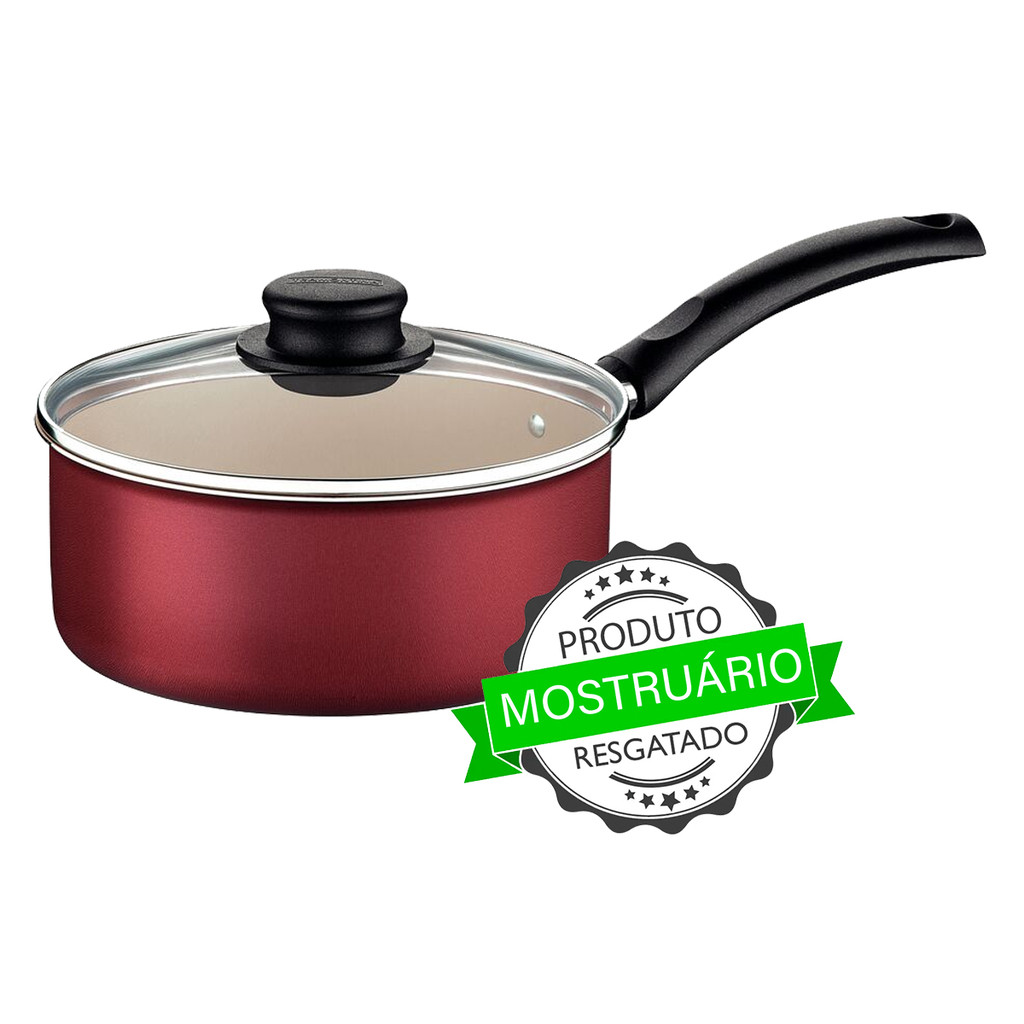 Panela 18cm 2L MOSTRUÁRIO Tramontina Turim Vermelha Alumínio Antiaderente - Mostruário