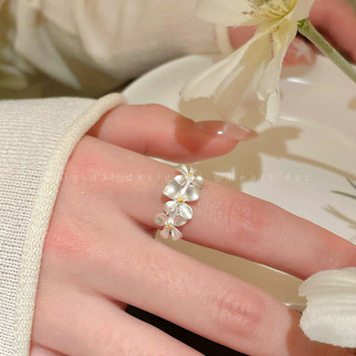 Gardenia anel aberto feminino nicho Design luz luxo simples anel de dedo indicador High-End All-Match elegante anel