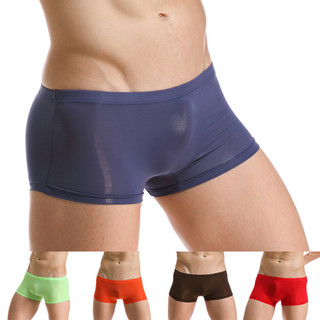 Cuecas Boxer Transparentes de Cintura Baixa, Macias e Respiráveis para Homens