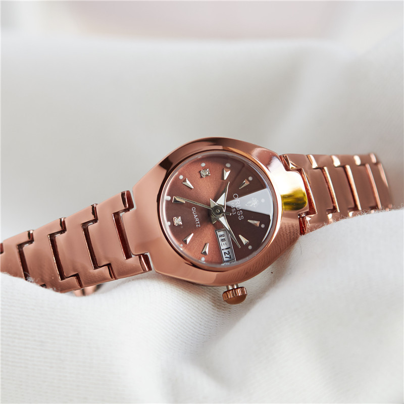 Relógio Importado Barato Feminino Relógio Feminino Dourado/Rosé Relógio Elegante Formal Senhoras relógio genuíno aço de