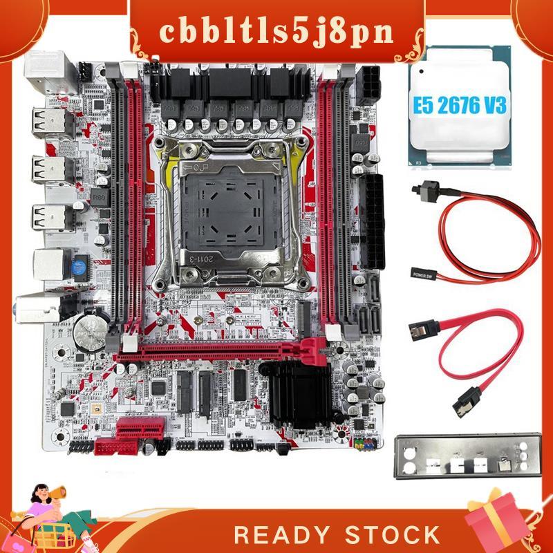 Placa-Mãe Para Jogos cbbltls5j8pn-X99 + CPU E5 2676 V3 X99G757 LGA 2011-3 DDR3 HM55 Chip Suporta Até 64 Gb De Memória
