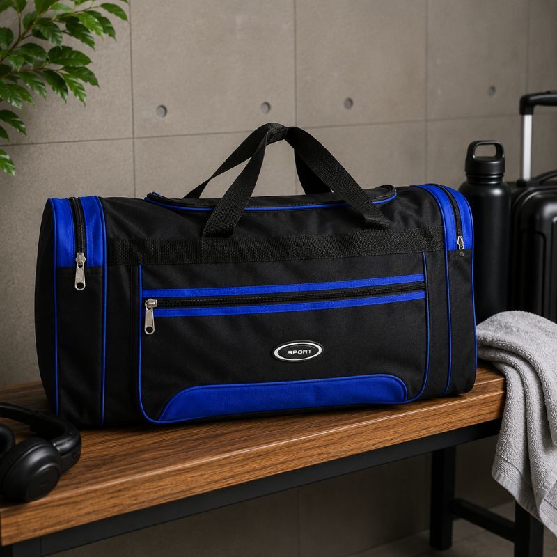 Bolsa Sacola de Viagem Grande 70cm Mala de Mão  Resistente com Bolsos e Zíper Reforçado