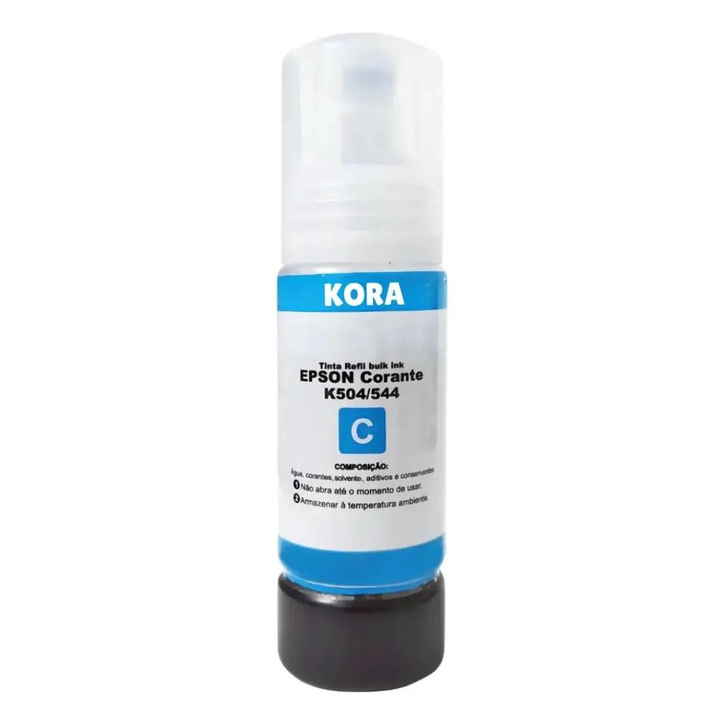 KORA Refil De Tinta Ciano Epson L3250 L3150 70ml T544 T504
