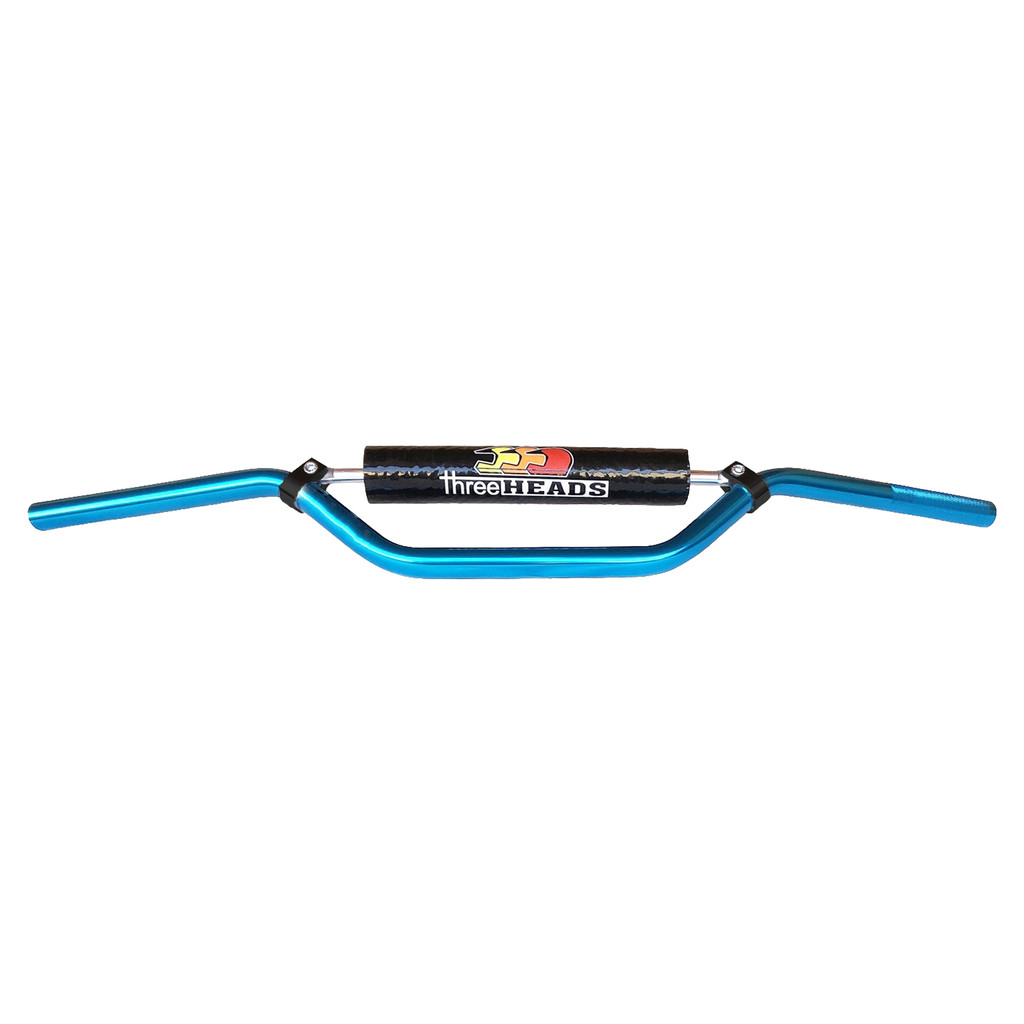 Guidão Threeheads Alto Com Barra Trilha Off Road Crf Falcon Sahara Xre Tornado Ttr Xt Azul Claro