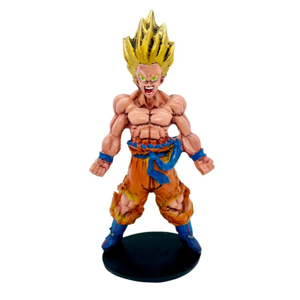 Estátua Boneco Action Figure Goku Super Saiyajin SSJ Dragon Ball Z DBZ Coleção Anime Geek Colecionável