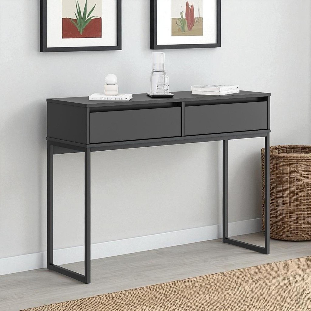 Aparador Buffet Rio 2 Gavetas Para Sala 90 cm Preto
 em Oferta na Shopee