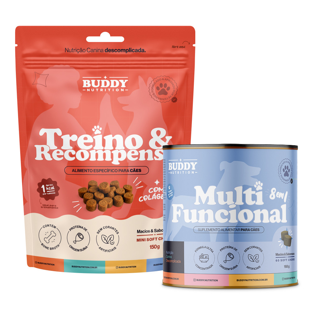 Kit Treino & Recompensa + Multi Funcional 8 em 1 - Buddy Nutrition