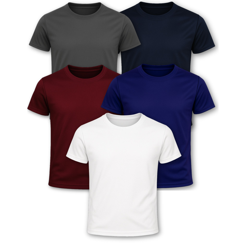 Kit com 2 Camiseta Masculina Lisa Básica Manga Curta em Oferta na Shopee