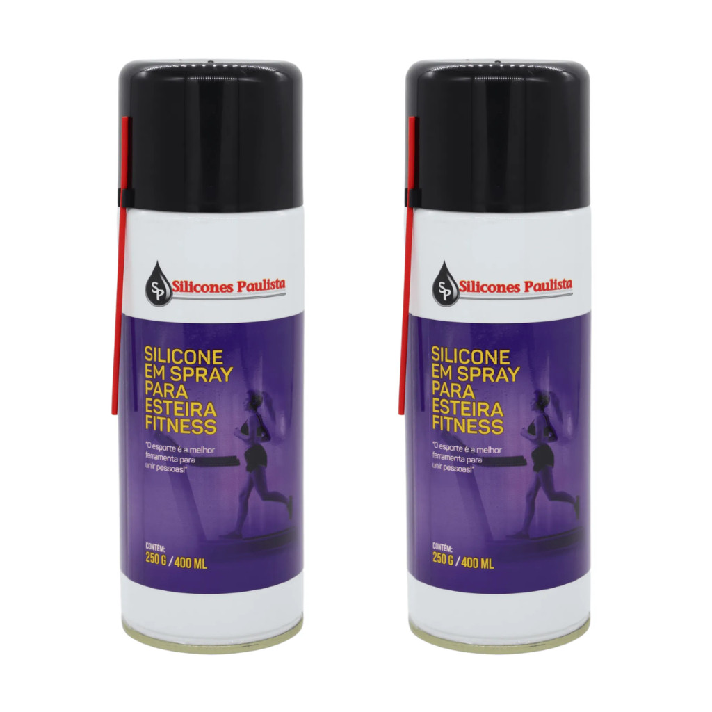 Kit 02 un Spray de Silicone Para Esteira 400ml - Silicones Paulista