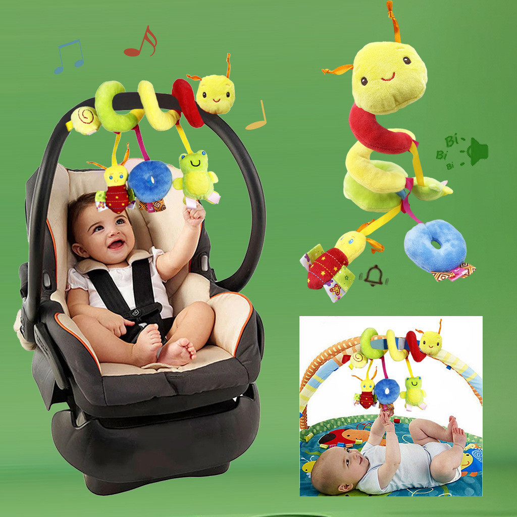 Brinquedo Espiral Do Berço Da Centopéia Com Chocalho , Macio Conforto Carrinho De Bebê , Para Presentes Recém-Nascidos C em Oferta na Shopee