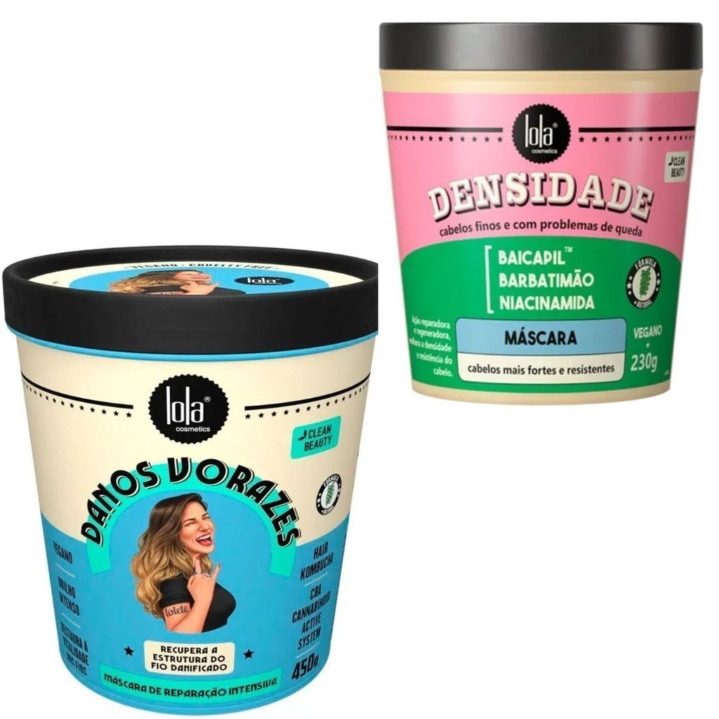Lola Cosmetics Máscara Danos Vorazes + Máscara Densidade em Oferta na Shopee