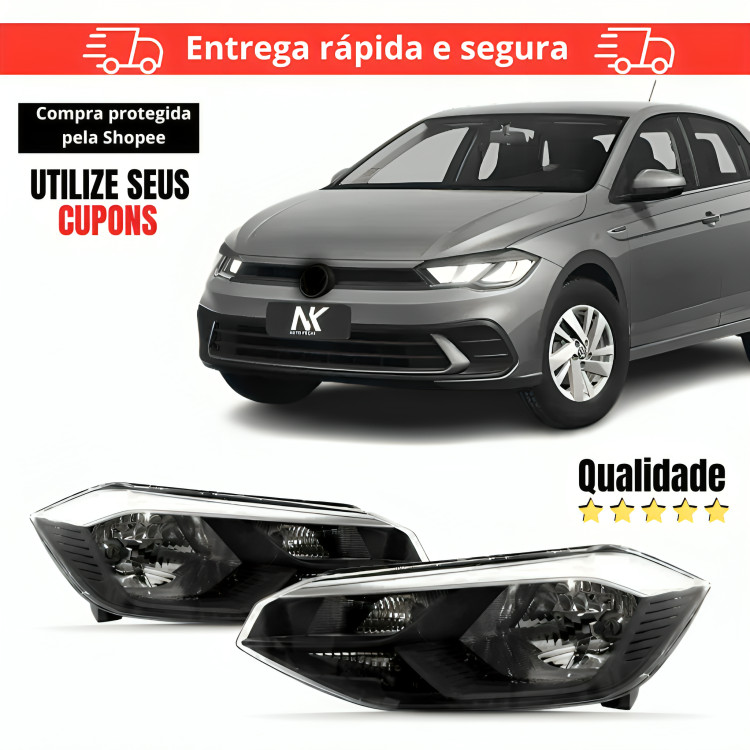 Par/Un Farol Dianteiro Polo Track 2023 2024 2025 2026