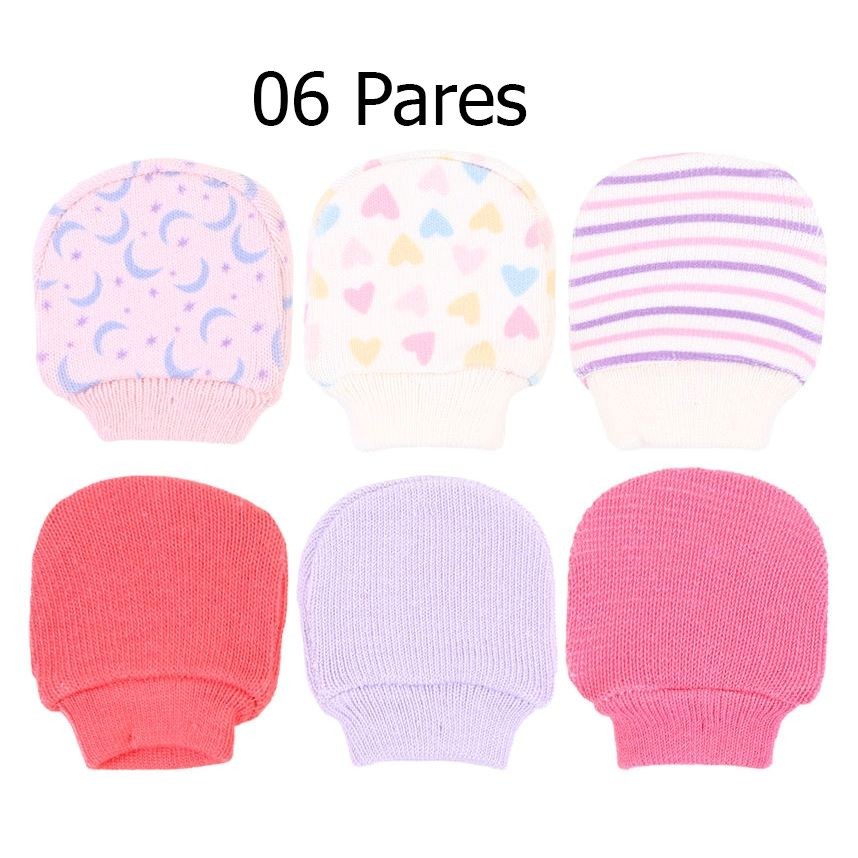 Kit 06 Pares de Luvinha Para Bebê Recém-Nascido Pimpolho em Oferta na Shopee