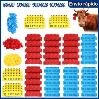 50 Peças  Brinco Bovino para Gado Numerado de 01 a 200 em Oferta na Shopee
