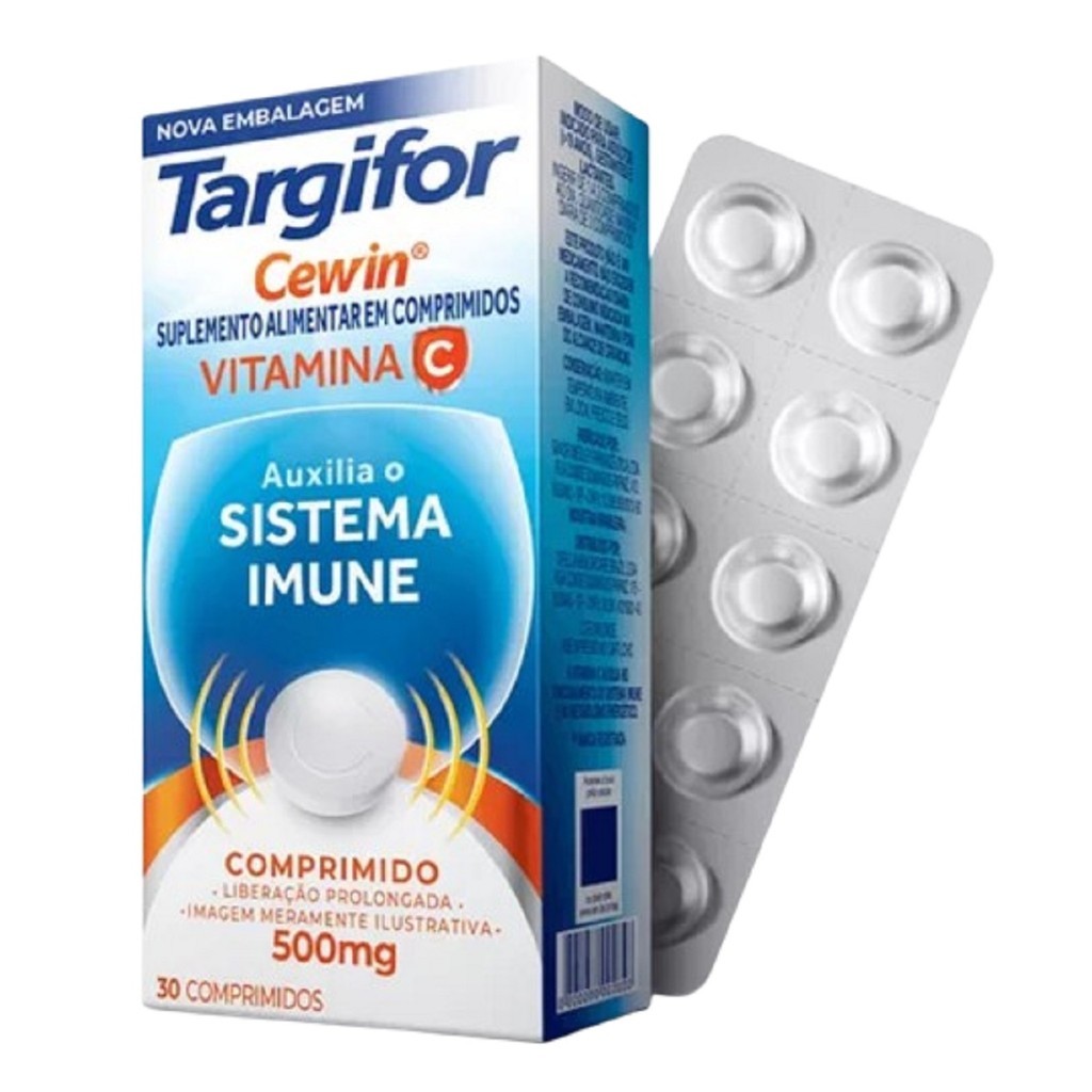 Suplemento Cewin Vitamina C 500mg 30 Comprimidos - Targifor