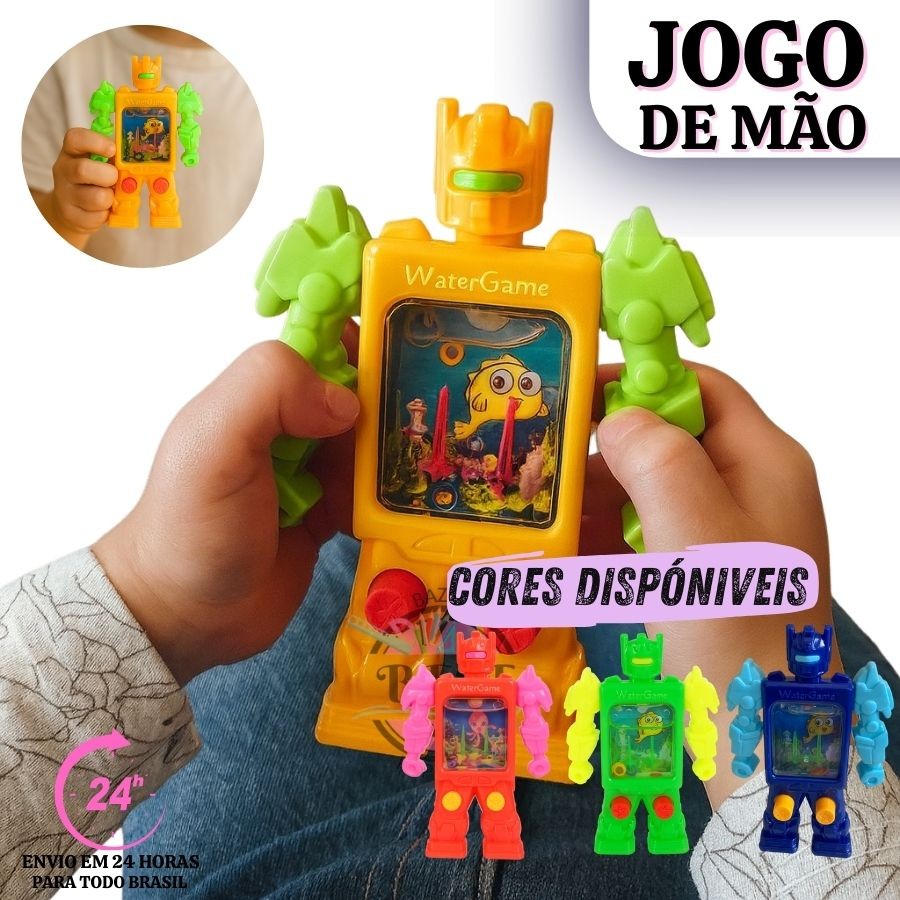 Robô Aquaplay Robozinho Brinquedo Infantil Water Game Jogo De Argolas Colorido Divertido