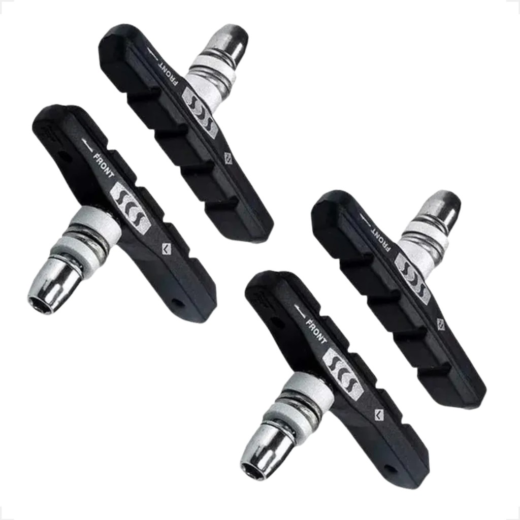 2 Pares de Sapata Borracha Borrachinha de Freio SCS V-Brake Orbital 68mm Bicicleta Bike MTB