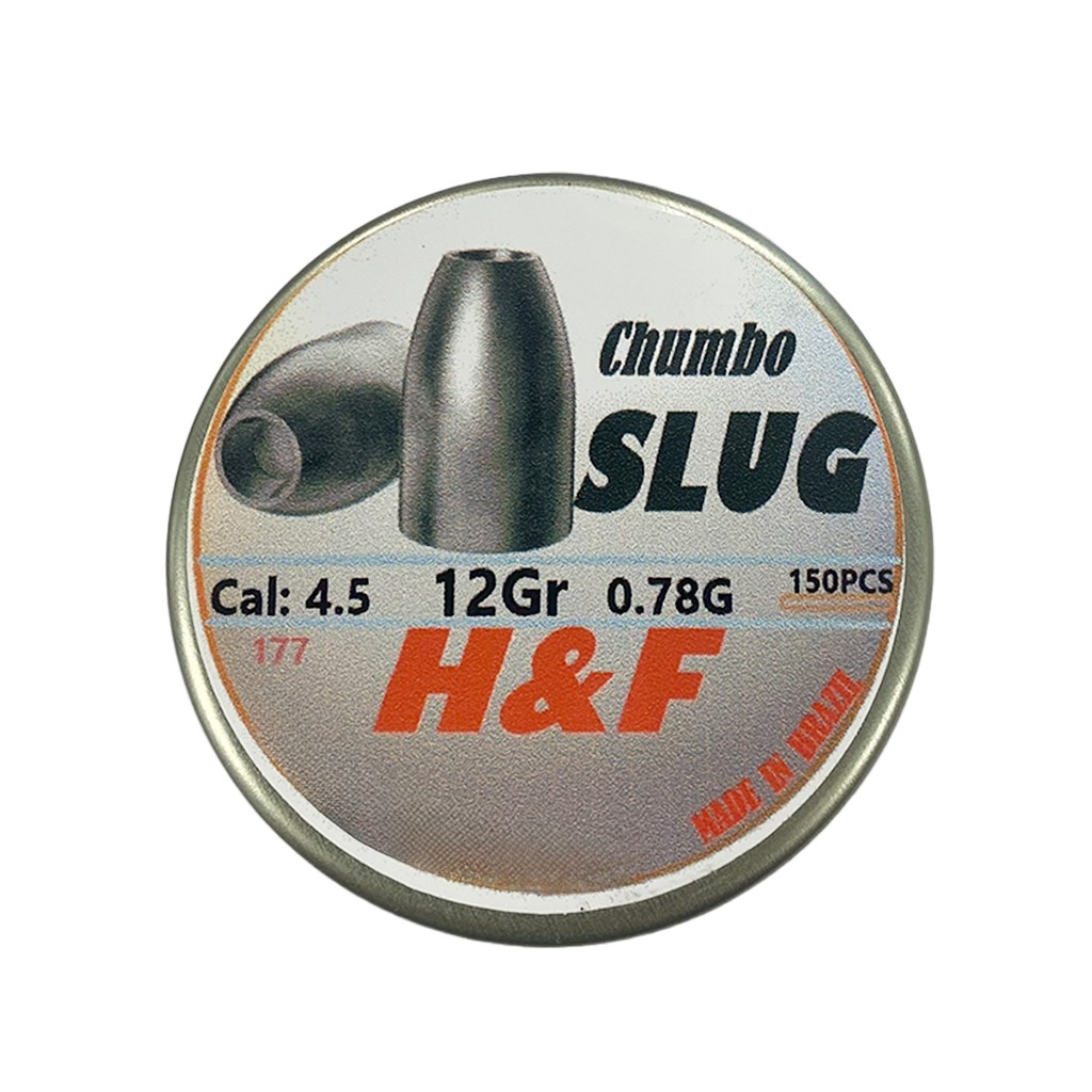Chumbinho Slug 4.5mm 0.78g 12GR 150un - Slug H&F