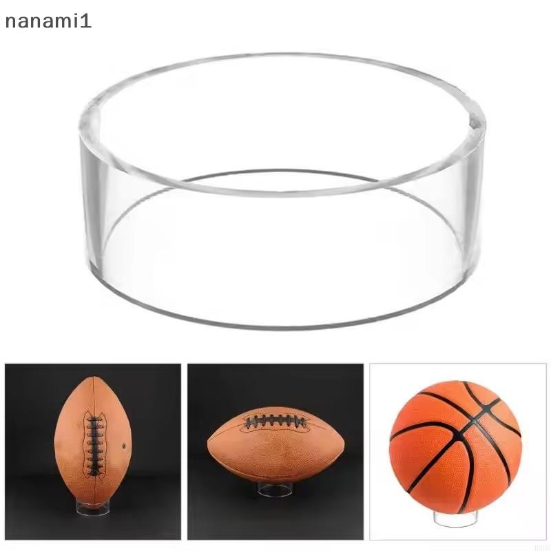 nanami1 Suporte De Acrílico Transparente Redondo Expositor Para Futebol Basquete Rugby Boutique em Oferta na Shopee