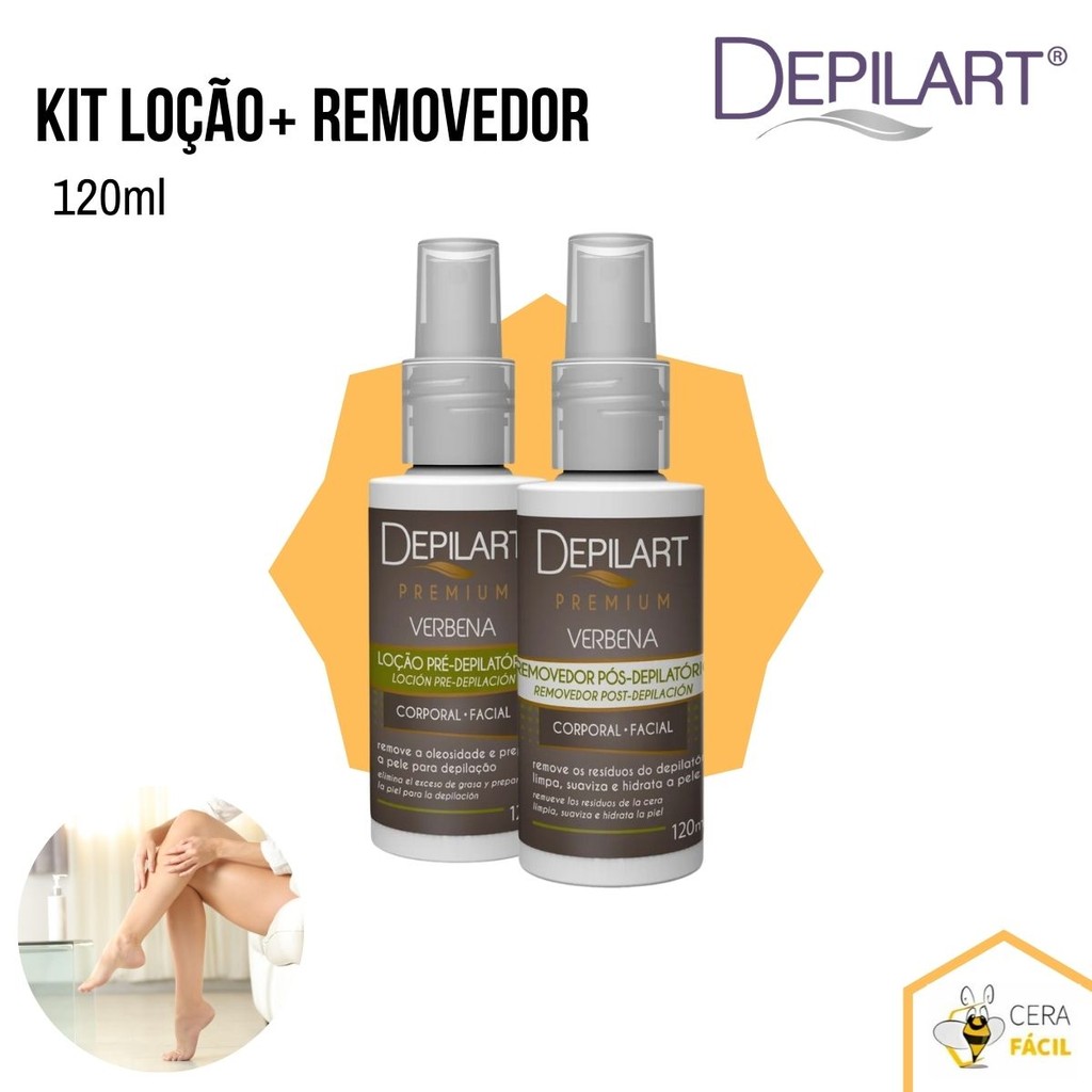 Kit Loção + Removedor Depilatório Depilart - 120ml