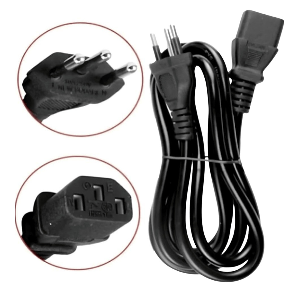 Cabo de Força Tripolar tipo PC ATX 1.80m para Fonte CB-112