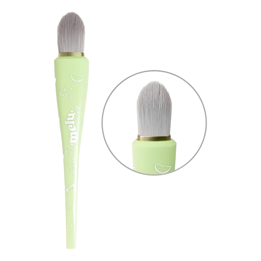 Pincel Para Base Melu Bby Ruby Rose Lf80 Rr521, Cor Verde