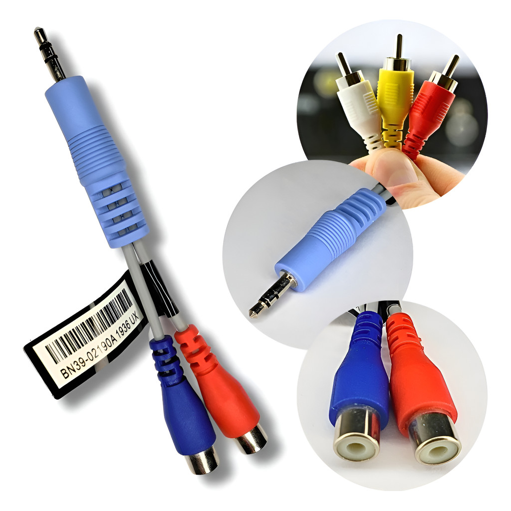 Kit 10un Cabo Av Samsung Adaptador Tv P2 X Rca Bn39-02190a