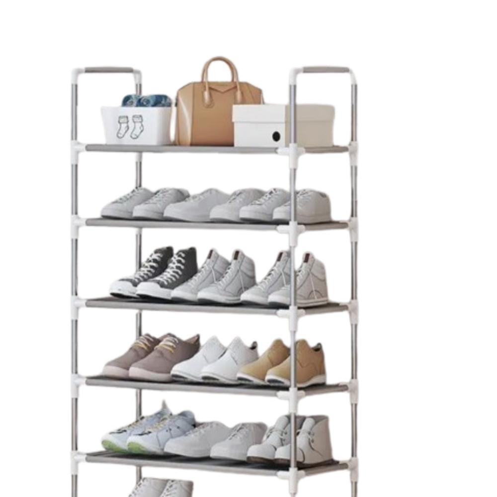 Estante Organizador Inox 5 Prateleiras Sapateira 15 Pares Lavanderia Rack Multiuso Banheiro
