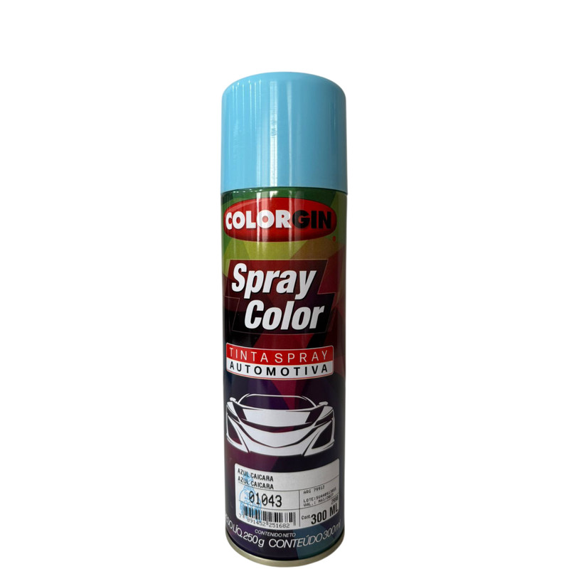 TINTA AUTOMOTIVA SPRAY COLORGIN COR AZUL CAICARA 300 ML
