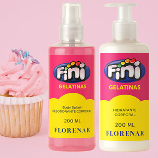 1 Kit Feminino Body Splash Bubbaloo Fini 200Ml + 1 Hidratante 200ML
