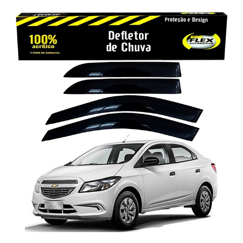 Jogo Calha Defletor Chuva Chevrolet Prisma 1.0 2017 A 2019 em Oferta na Shopee