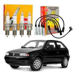 Kit Vela Cabo Ngk Gol G2 2.0 Ap Gasolina 1990 A 1995