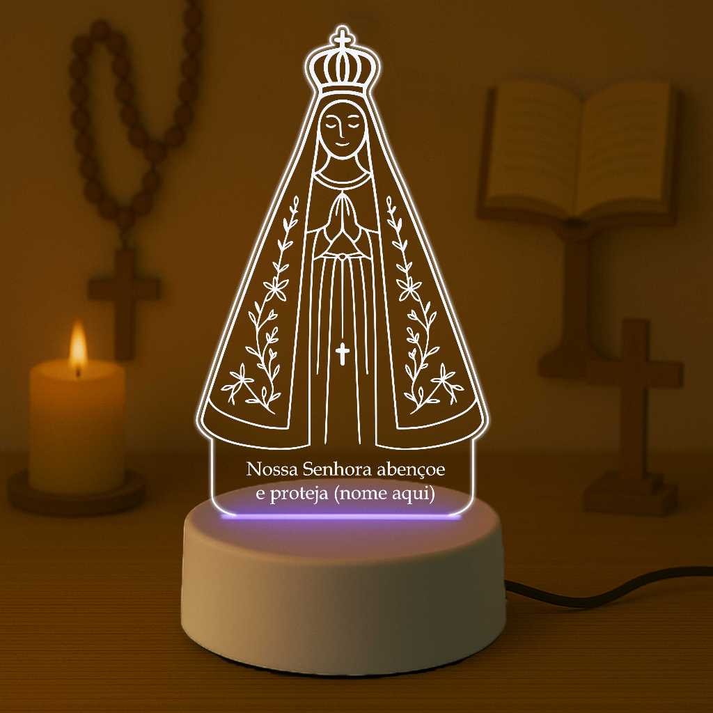 Luminária Nossa Senhora Aparecida Maria, Presente, Religião, lembrancinha, batizado, batismo, crisma, Presente