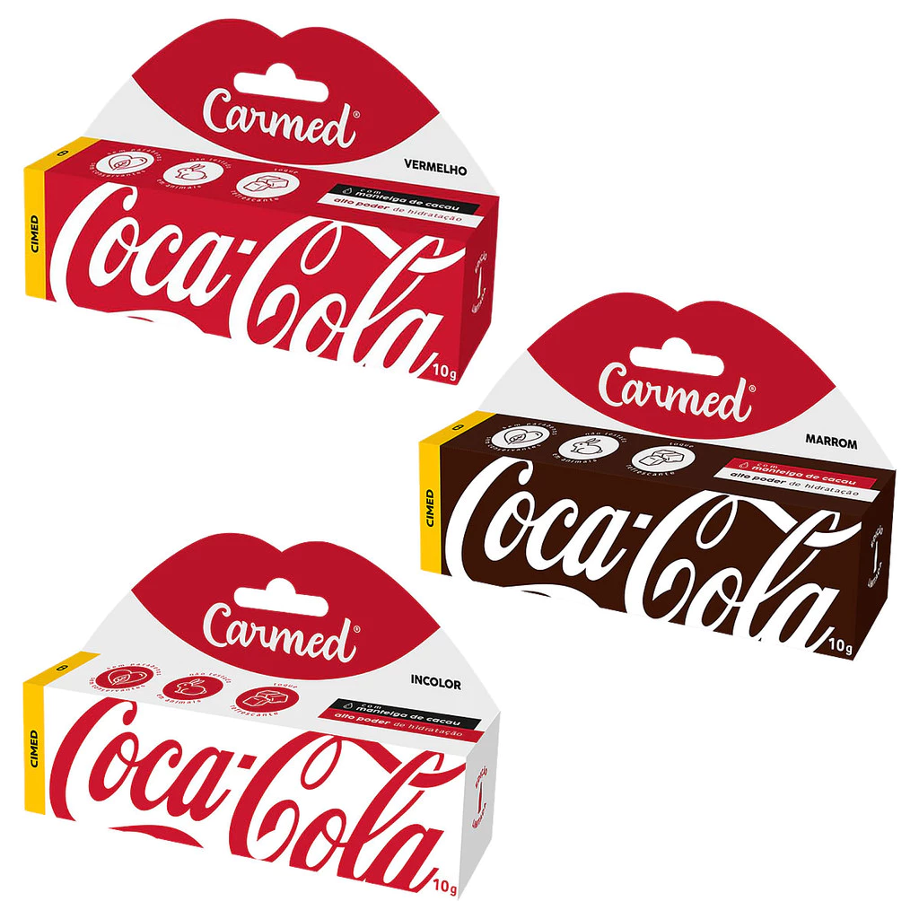 Kit 3 und Hidratante Labial Carmed Coca-Cola 10g — imagem 1
