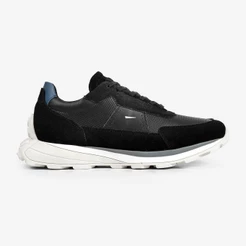 Tênis Masculino Casual Couro Camurça Ferracini Dia a Dia Estiloso Sneaker Mid Preto 9436-718A