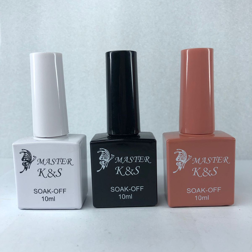 Kit 3 Esmaltes em Gel K&S 10ml - Cores Unhas Gel Led UV Profissional