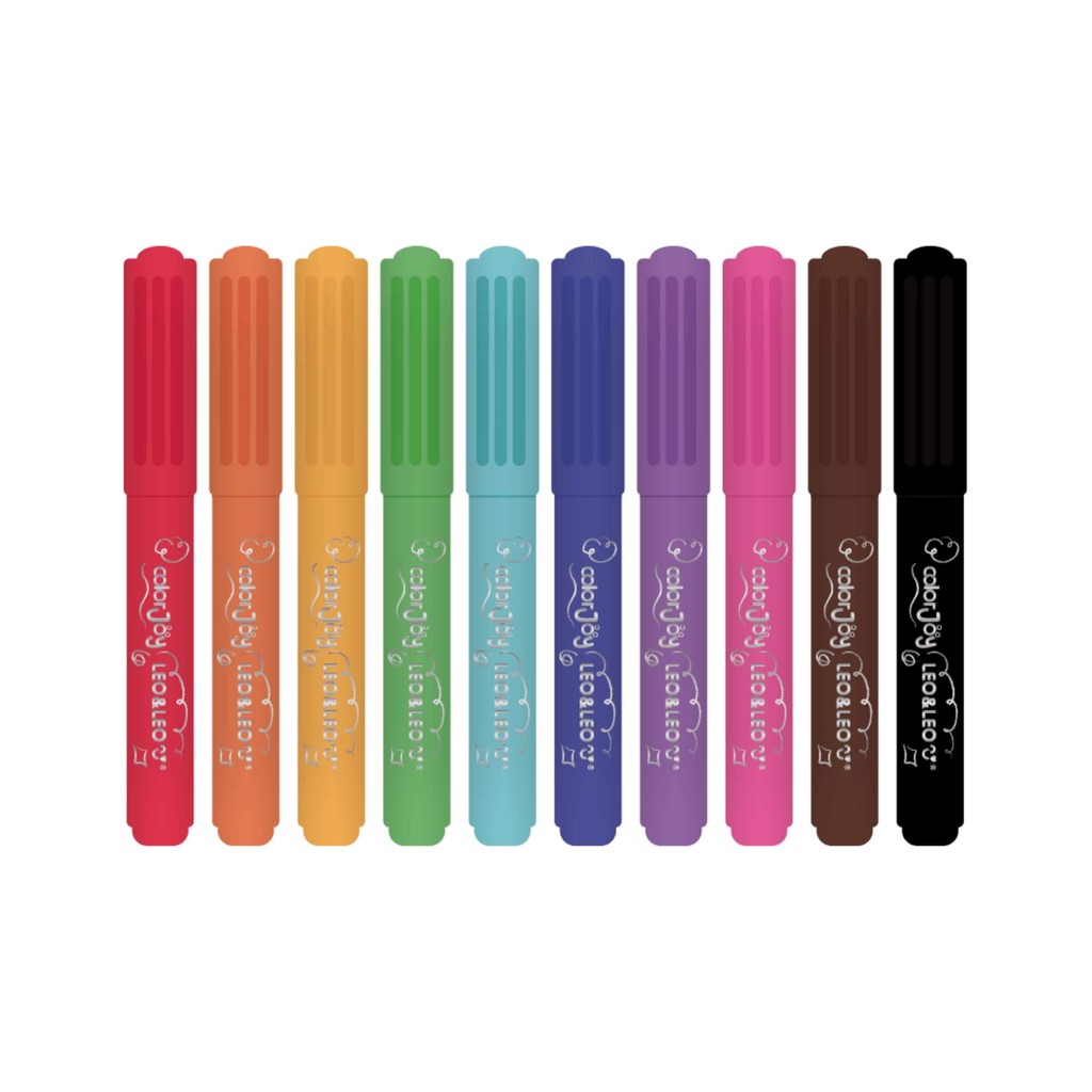 Canetinha Hidrocor Big Ponta que não afunda Color Joy - Caixa com 10 Cores Leonora - 10269 em Oferta na Shopee