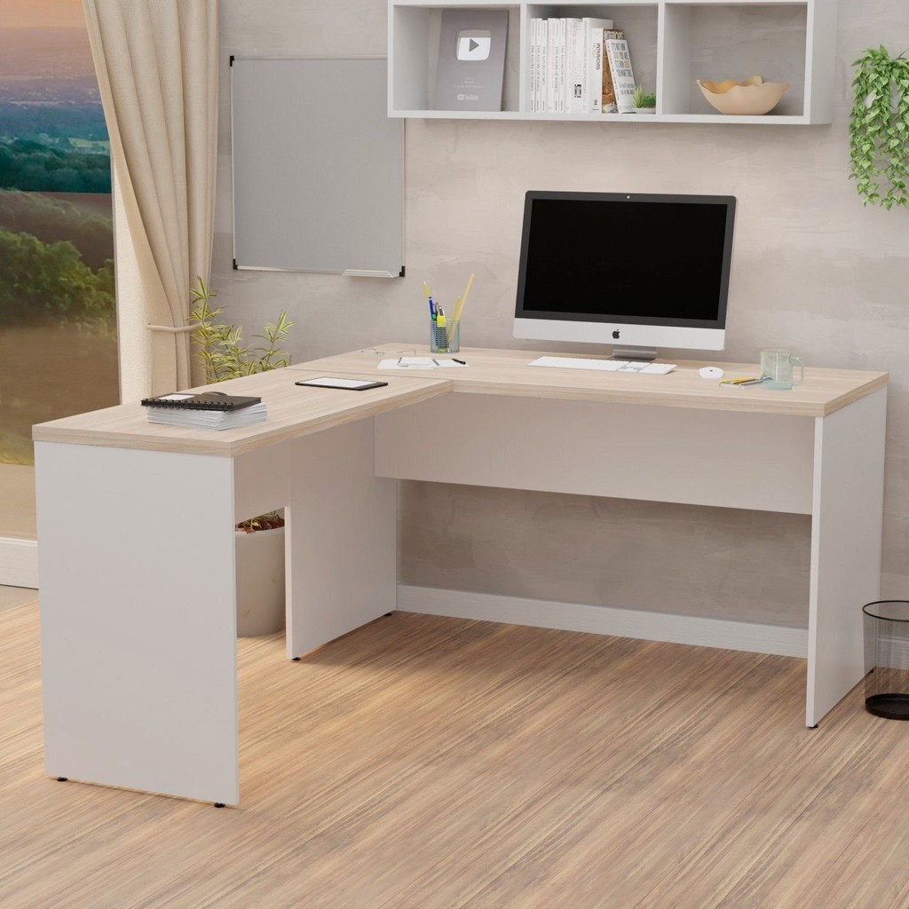 Mesa de Canto em L para Escritório 140x150cm Tampo 3cm em Oferta na Shopee