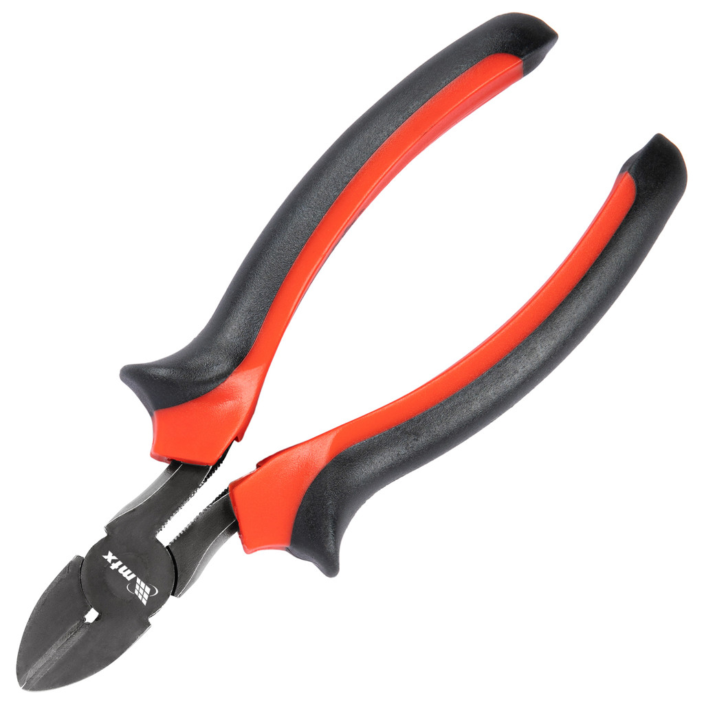ALICATE CORTE DIAGONAL, BLACK NICKEL, NIQUELADO, CABO DUPLA INJECAO, 6POL.-160MM, 1PC // MTX
