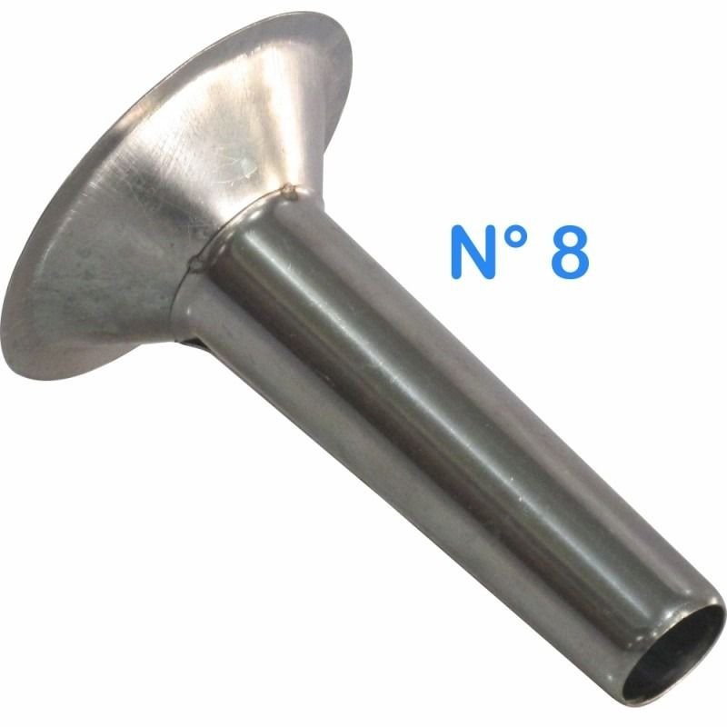 Funil Em Inox N° 8 Para Moedores De Carne Encher Linguiça