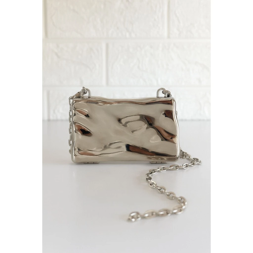 Bolsa chuch de metal PP para festas alça de correntes
