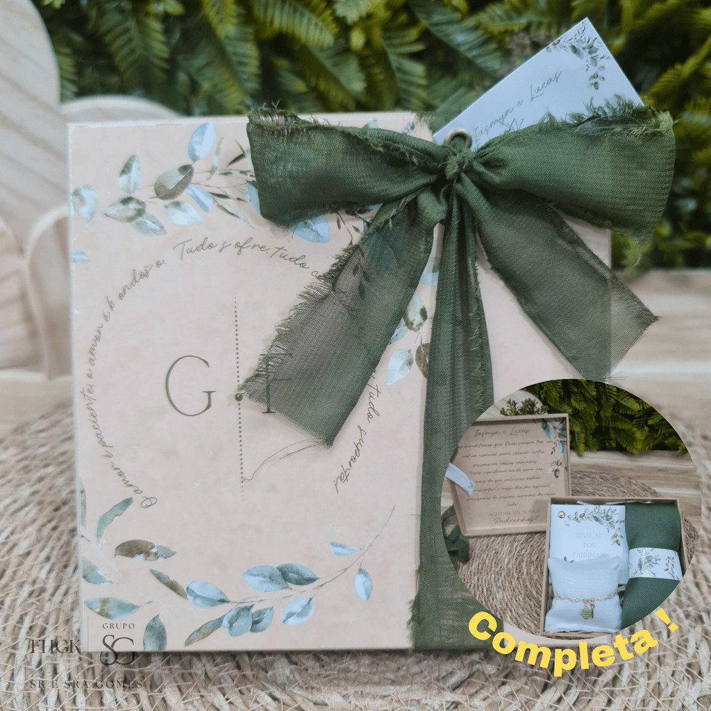 Caixa Tampa Decorada Personalizada Fita Chifon Gravata com Tag Pulseira com Almofada e Manual em Oferta na Shopee