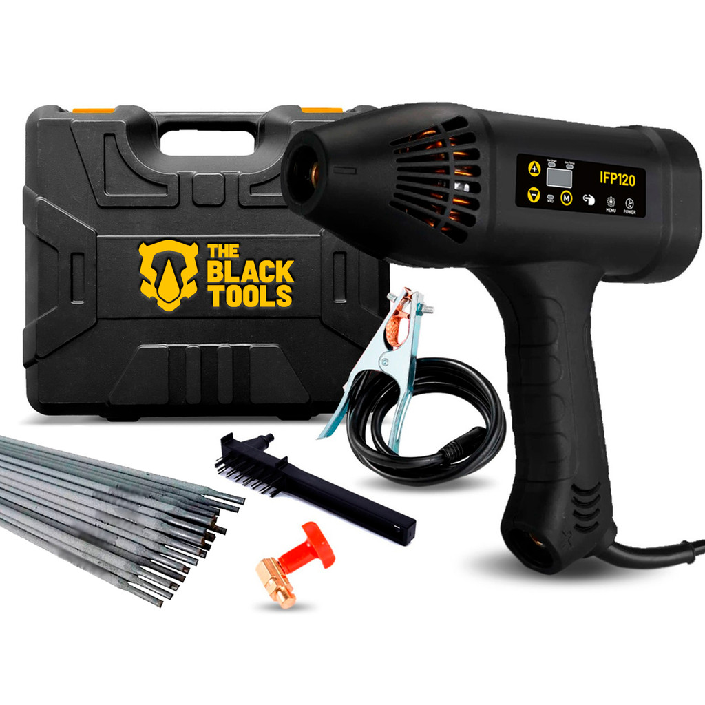 Pistola De Solda Inversora Mma 120a Com 500g Eletrodo Para Solda 2,5mm The Black Tools em Oferta na Shopee
