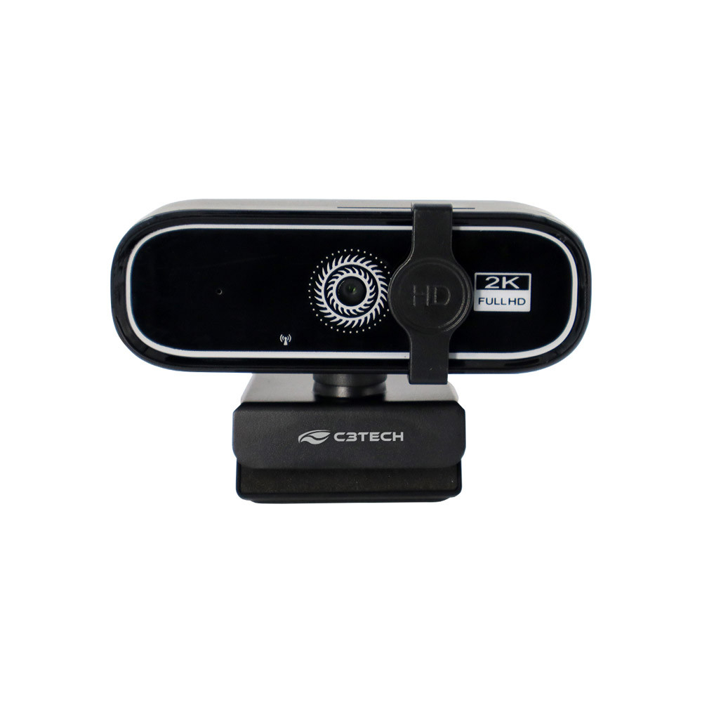 Webcam C3tech, Qhd 2k, Plug And Play, Com Microfone, Preto - Wb-200bk
